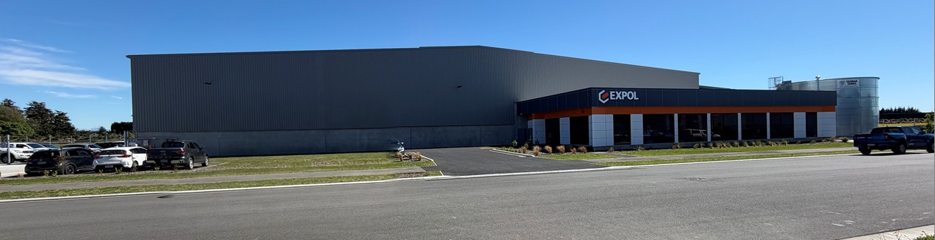 EXPOL's new purpose-built Canterbury factory and office in Rolleston